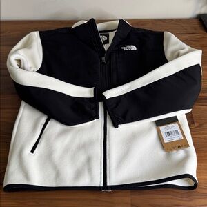 NWT The North Face Black & White Teen Denali Jacket - XL